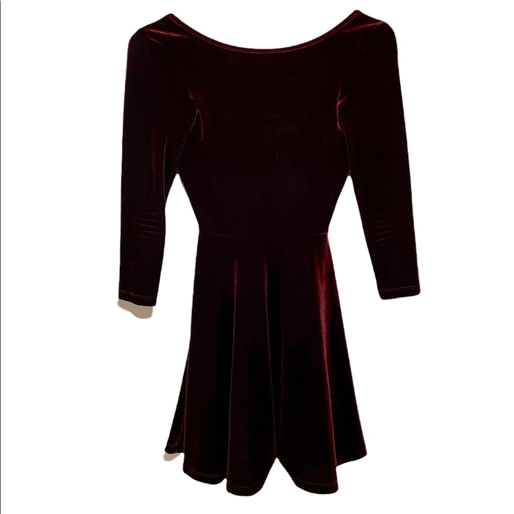 American Apparel Deep Red Velvet Dress